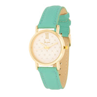 Mint Leather Watch in Gold Tone