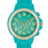 Ava Gold Turquoise Cuff Watch