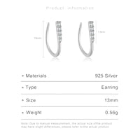 Sterling Silver Hook Clip Earrings