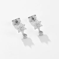 Sterling Silver Cubic Zirconia Dangling Gold Stud Earrings