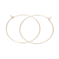 Gold Plated Sterling Silver Thin Hoop Earrings