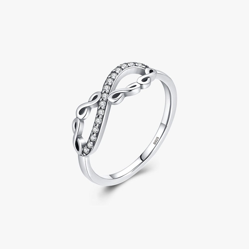 Sterling Silver Infinity Promise Ring with Cubic Zirconia | Vivianne Rae