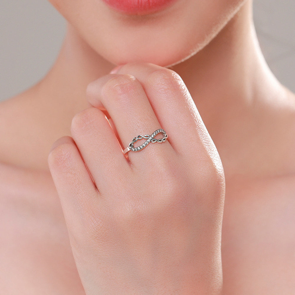 Sterling Silver Infinity Promise Ring with Cubic Zirconia | Vivianne Rae