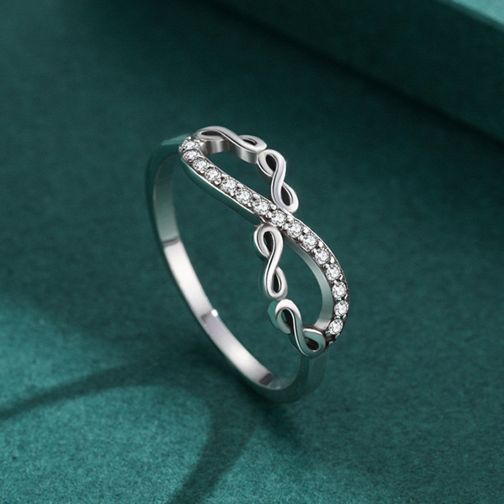 Sterling Silver Infinity Promise Ring with Cubic Zirconia | Vivianne Rae