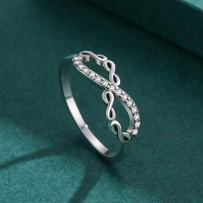 Sterling Silver Infinity Promise Ring with Cubic Zirconia | Vivianne Rae