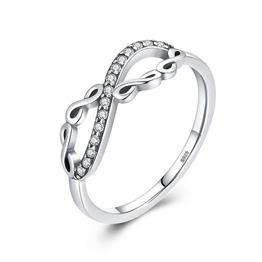 Sterling Silver Infinity Promise Ring with Cubic Zirconia | Vivianne Rae