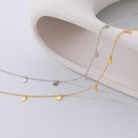 Sterling Silver Disc Charm Dangle Necklace
