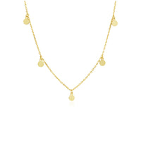 Sterling Silver Disc Charm Dangle Necklace