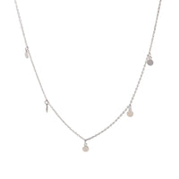 Sterling Silver Disc Charm Dangle Necklace