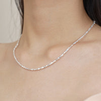 Sterling Silver Geometry Fragments Chain Necklace