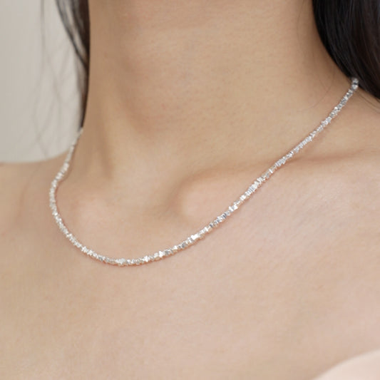 Sterling Silver Geometry Fragments Chain Necklace