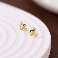 Gold Plated Mushroom Stud Earrings