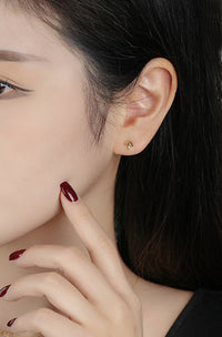 Gold Plated Mushroom Stud Earrings