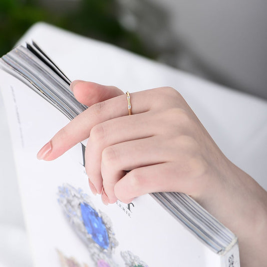 Sterling Silver Eternity Novelty Bone Band Ring