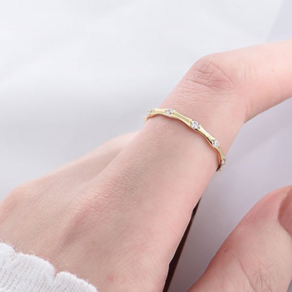 Sterling Silver Eternity Novelty Bone Band Ring