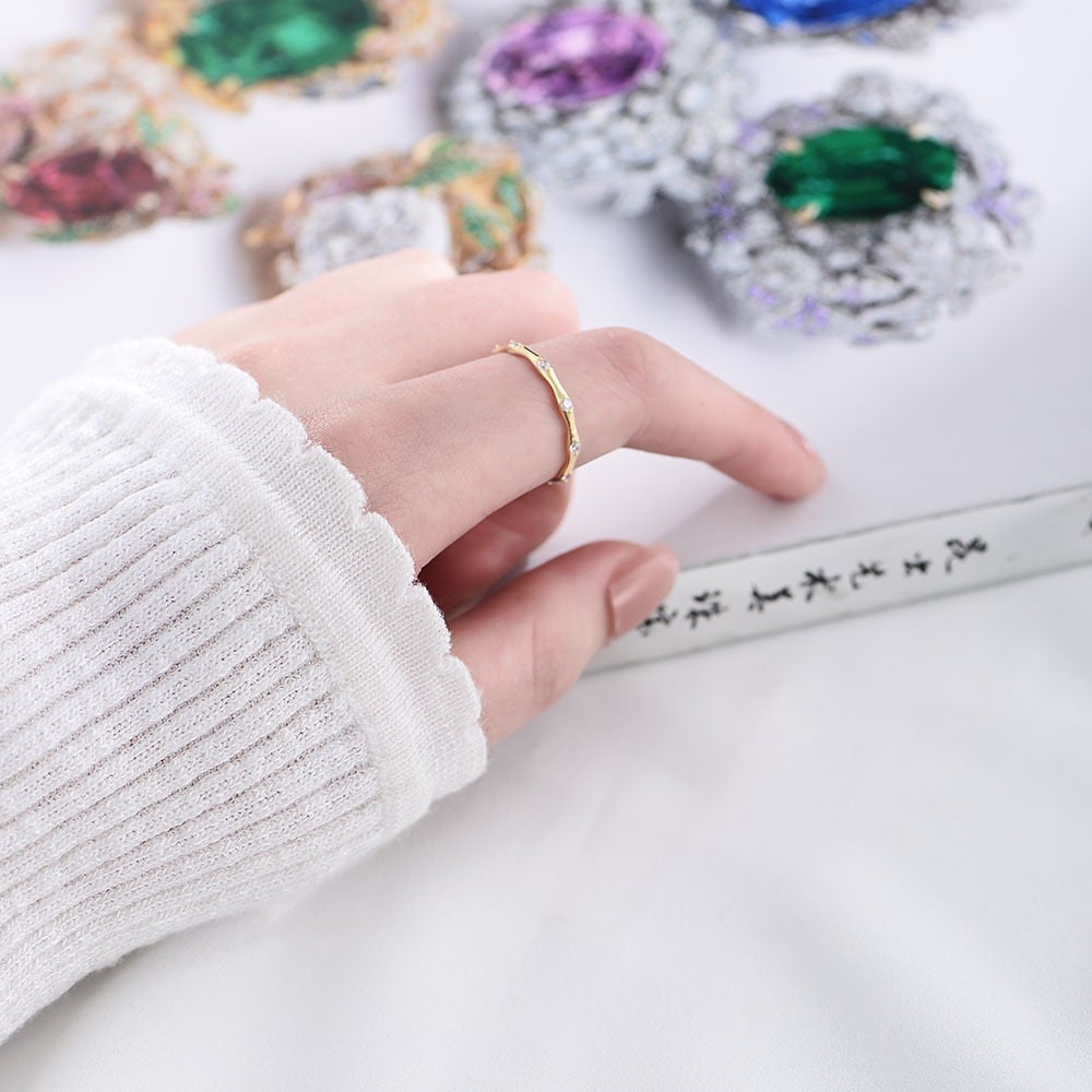 Sterling Silver Eternity Novelty Bone Band Ring