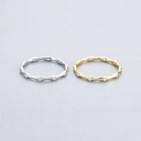 Sterling Silver Eternity Novelty Bone Band Ring