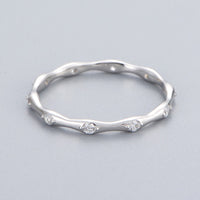 Sterling Silver Eternity Novelty Bone Band Ring
