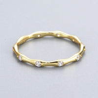 Sterling Silver Eternity Novelty Bone Band Ring