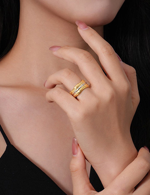 Vintage Brushed Finish Sterling Silver Ring