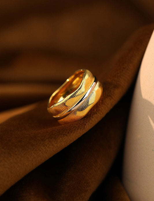 Vintage Brushed Finish Sterling Silver Ring