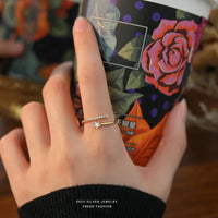 Sterling Silver Cubic Zirconia Star Open Ring