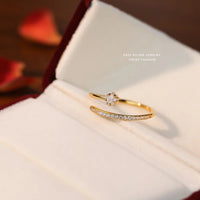 Sterling Silver Cubic Zirconia Star Open Ring