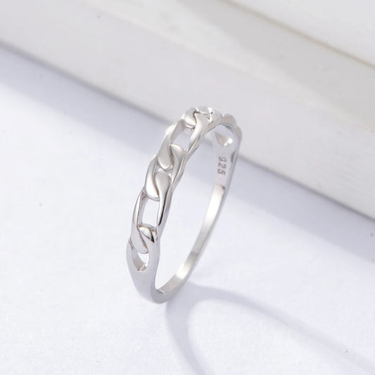 Sterling Silver Link Chain Ring