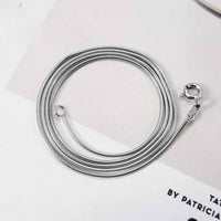 1mm Round Snake Chain Necklace in 925 Sterling Silver