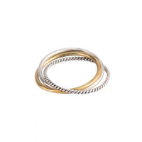Vintage Three Circles Cross Sterling Silver Adjustable Ring