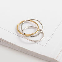 Vintage Three Circles Cross Sterling Silver Adjustable Ring