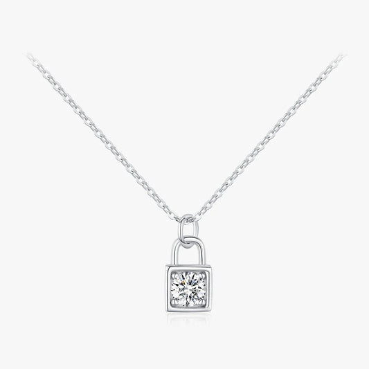 Moissanite D Color Lock Necklace