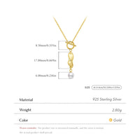 Gold Plated Sterling Silver Shell Pearl Necklace