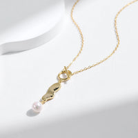 Gold Plated Sterling Silver Shell Pearl Necklace