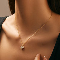 Sterling Silver Moissanite Snowflake Necklace