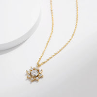 Sterling Silver Moissanite Snowflake Necklace