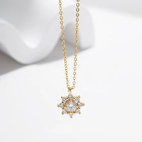 Sterling Silver Moissanite Snowflake Necklace