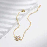 Gold Plated Snowflake Moissanite Bracelet