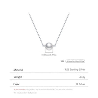 Sterling Silver Shell Pearl Necklace
