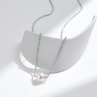 Sterling Silver Shell Pearl Necklace