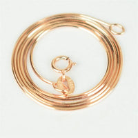8-Sided Rose Gold Snake Chain Necklace