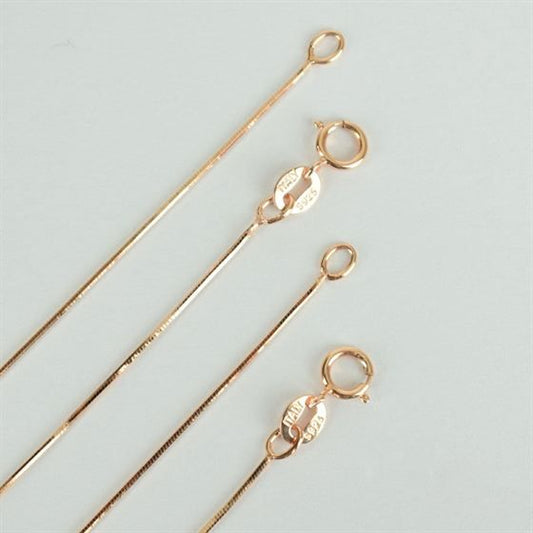 8-Sided Rose Gold Snake Chain Necklace