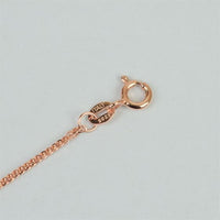 Rose Gold Spiga Chain Necklace, 925 Sterling Silver