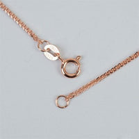 Rose Gold Spiga Chain Necklace, 925 Sterling Silver