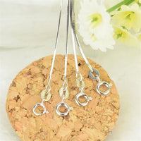 Classic 8-Sided Snake Chain Necklace, 925 Sterling Silver
