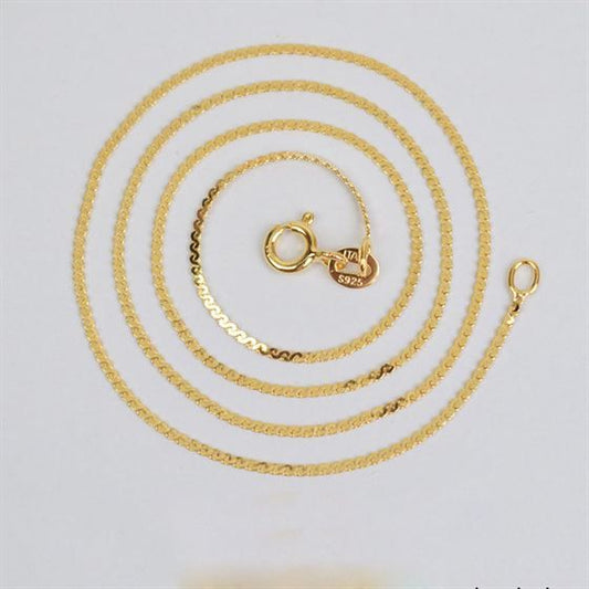 Simple Yellow Gold S Chain Necklace