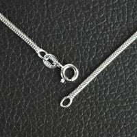 925 Sterling Silver Round Omega Snake Chain Necklace