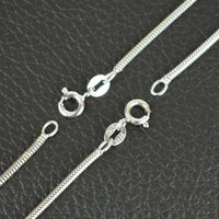 925 Sterling Silver Round Omega Snake Chain Necklace