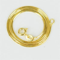 8-Sided Snake Chain Necklace in 18K Yellow Gold Plating on 925 Sterling Silver