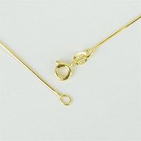 8-Sided Snake Chain Necklace in 18K Yellow Gold Plating on 925 Sterling Silver